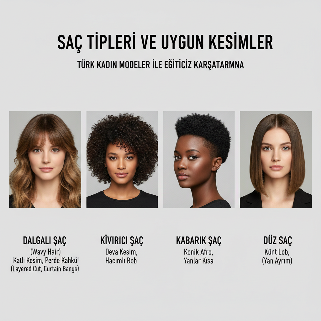 Farklı saç tipleri ve uygun kesim modelleri