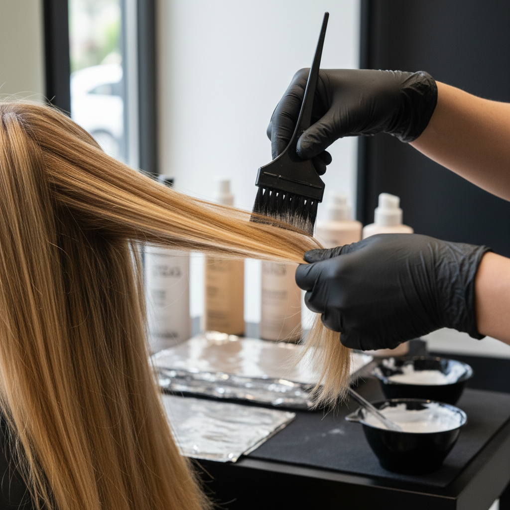 Modern saç boyama balayage tekniği