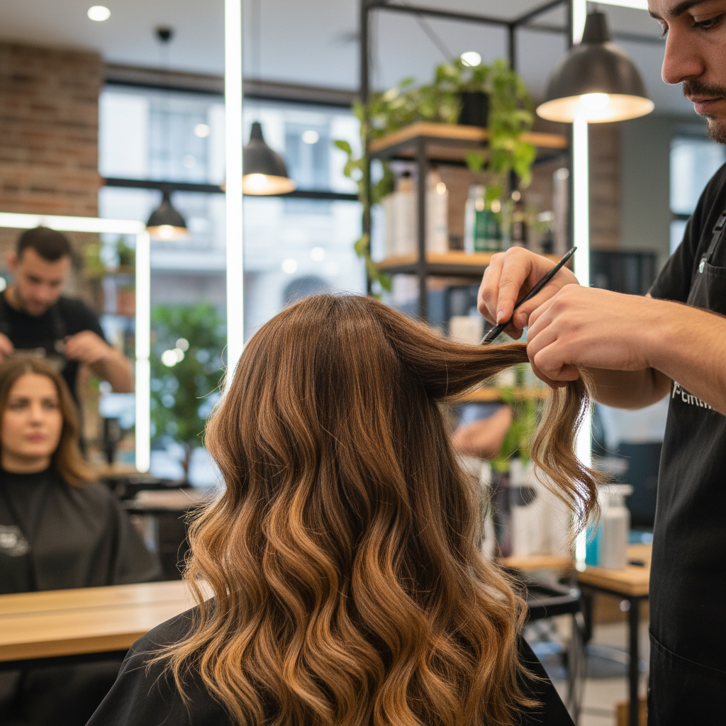 Modern saç boyama tekniği balayage uygulaması
